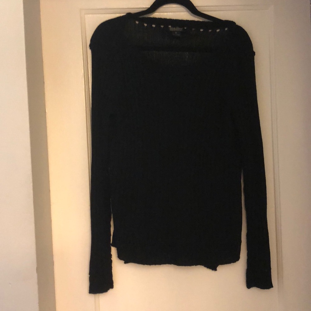 Black distressed Lucky sweater